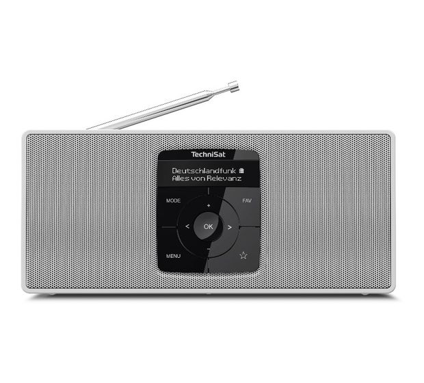 TechniSat DigitRadio 2S Bluetooth DAB+ Radio Tragbar  (Weiß) f&uuml;r 87,49 Euro
