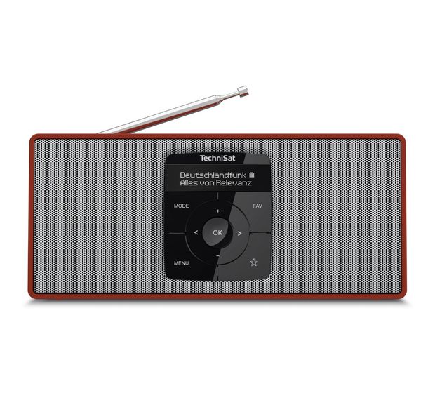 TechniSat DigitRadio 2S Bluetooth DAB+ Radio Tragbar  (Rot, Silber) f&uuml;r 87,49 Euro