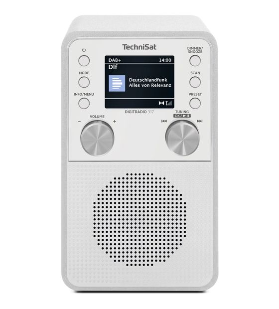 TechniSat DigitRadio 317 Bluetooth DAB+, FM Radio Tragbar  (Weiß) f&uuml;r 68,99 Euro