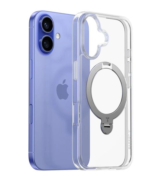 Torras Ostand Q3 Spin Cover für Apple iPhone 16  (Transparent) f&uuml;r 28,49 Euro
