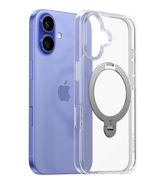 Torras Ostand Q3 Spin Cover für Apple iPhone 16 Plus  (Transparent) f&uuml;r 26,99 Euro