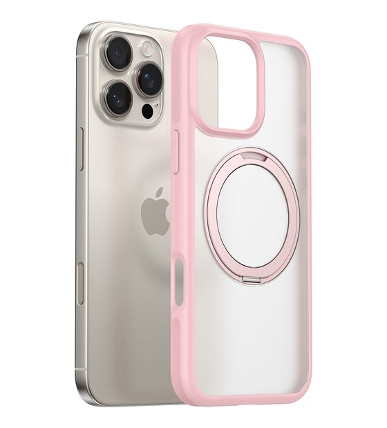 Torras Ostand R Fusion Cover für Apple iPhone 16 Pro  (Pink) f&uuml;r 39,49 Euro