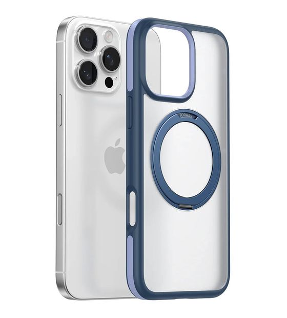 Torras Ostand R Fusion Cover für Apple iPhone 16 pro  (Blau, Transparent) f&uuml;r 38,49 Euro