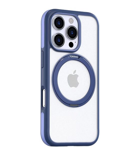Torras Ostand R Fusion Cover für Apple iPhone 16 pro Max  (Blau, Transparent) f&uuml;r 35,99 Euro