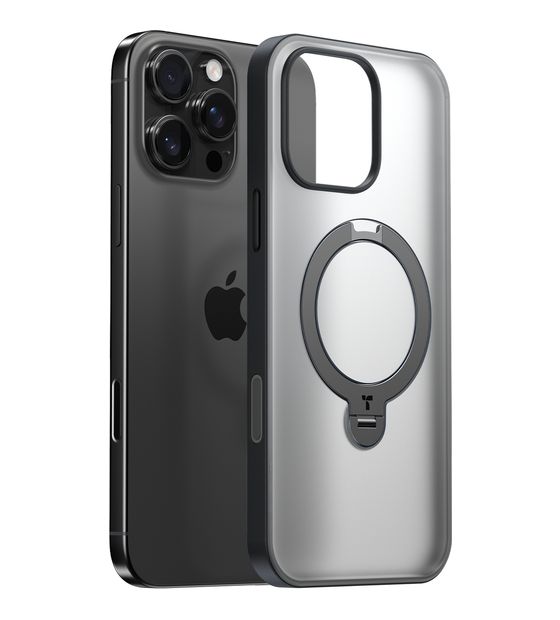 Torras Upro Ostand Spin Cover für Apple iPhone 16 Pro  (Schwarz) f&uuml;r 26,99 Euro