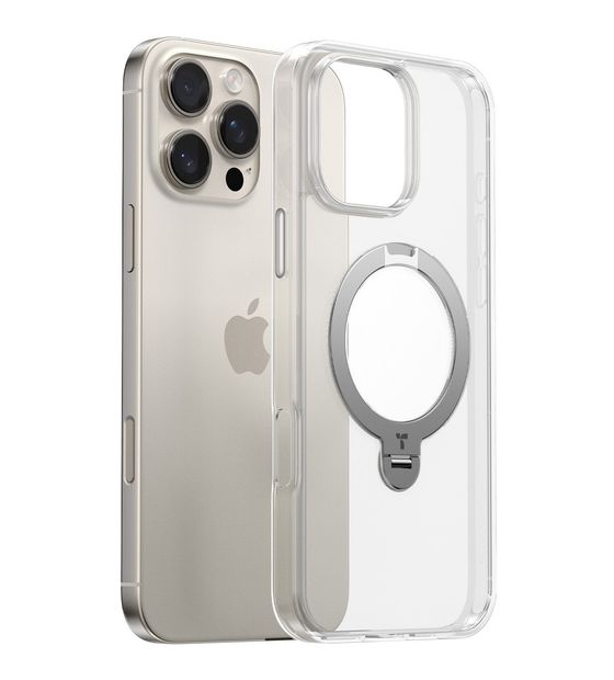 Torras Upro Ostand Spin Cover für Apple iPhone 16 Pro  (Grau) f&uuml;r 32,49 Euro