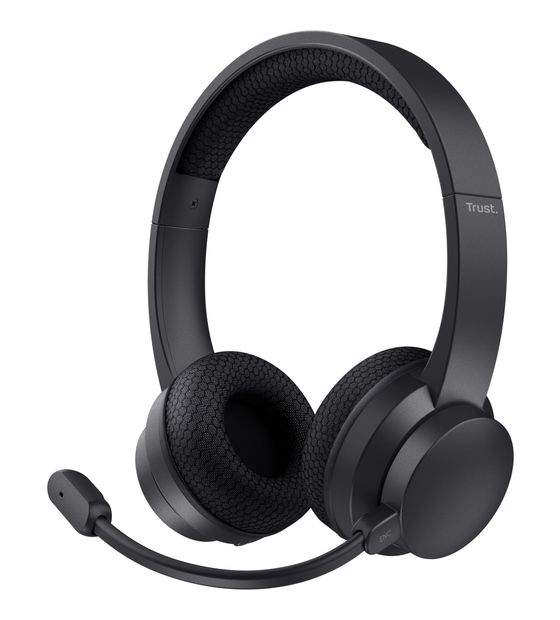 Trust Ayda Ohraufliegender Bluetooth Kopfhörer kabelgebunden&kabellos USB Typ-C  (Schwarz) f&uuml;r 39,99 Euro