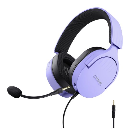 Trust GXT489 Fayzo Ohraufliegender Kopfhörer Kabelgebunden  (Schwarz, Violett) f&uuml;r 36,99 Euro