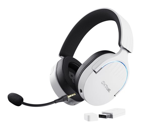 Trust GXT491 Fayzo Bluetooth Kopfhörer kabelgebunden&kabellos 22 h Laufzeit USB Typ-C  (Schwarz, Weiß) f&uuml;r 64,49 Euro