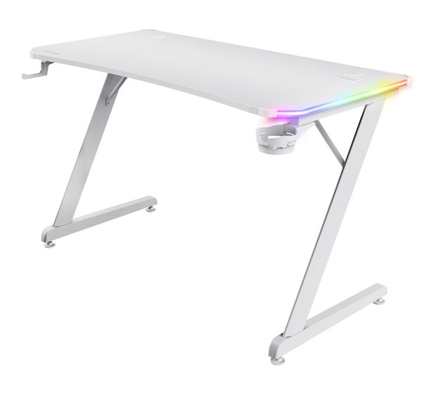 Trust GXT709 Luminus RGB Gamingtisch bis 150 kg  (Weiß) f&uuml;r 179,99 Euro