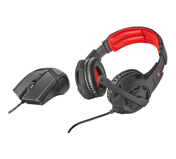 Trust GXT784 Over Ear Kopfhörer Kabelgebunden  (Schwarz, Rot) f&uuml;r 38,99 Euro