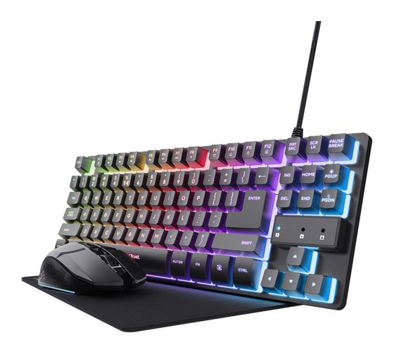 Trust GXT794 LED Gaming Tastatur USB  (Schwarz) f&uuml;r 34,99 Euro