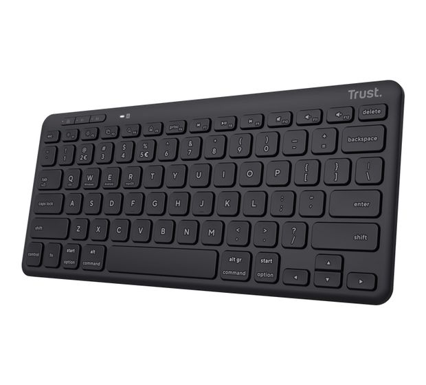 Trust Lyra Büro Tastatur USB + RF Wireless + Bluetooth  (Schwarz) f&uuml;r 34,99 Euro