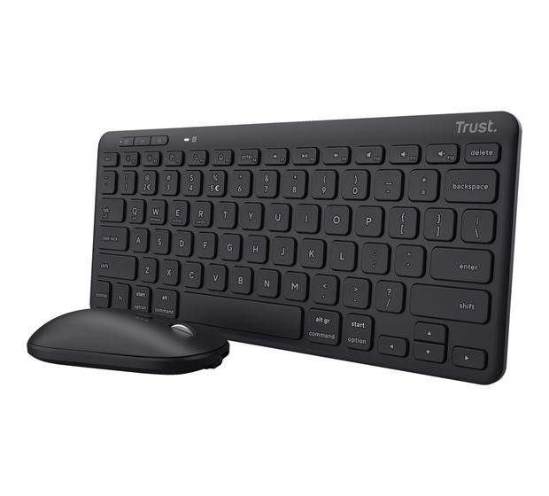 Trust Lyra Büro Tastatur RF Wireless + Bluetooth  (Schwarz) f&uuml;r 49,99 Euro