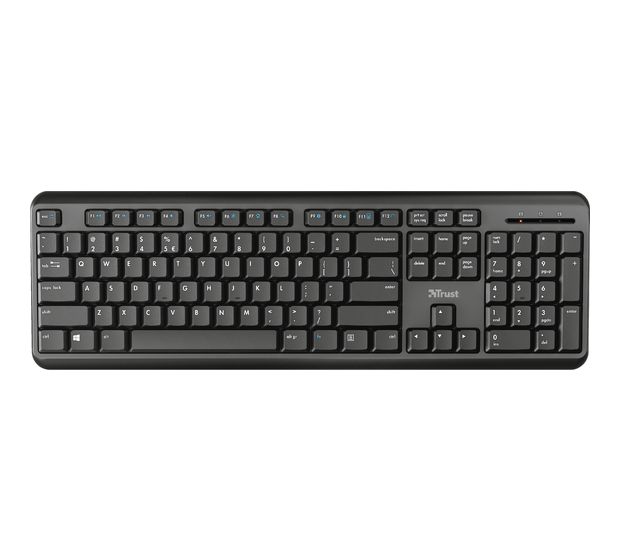 Trust Ody Büro Tastatur RF Wireless 2.4 GHz  (Schwarz) f&uuml;r 19,99 Euro