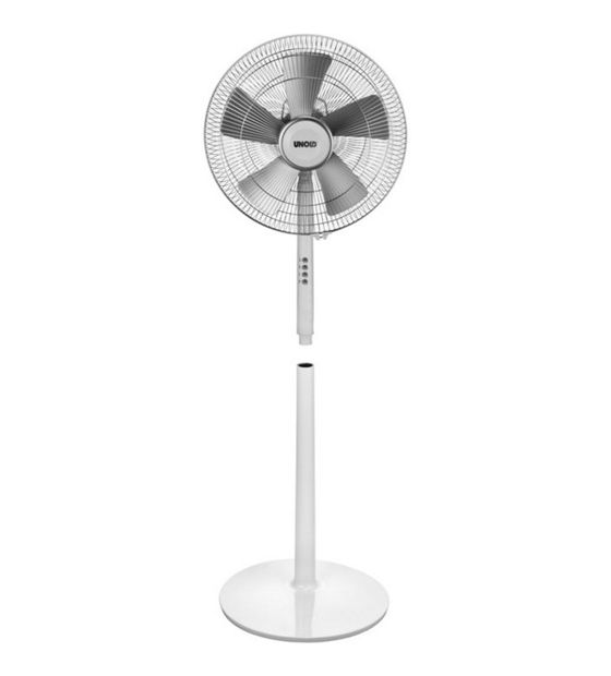 Unold Silverline Ventilator Stand neigbar  (Silber, Weiß) f&uuml;r 52,99 Euro