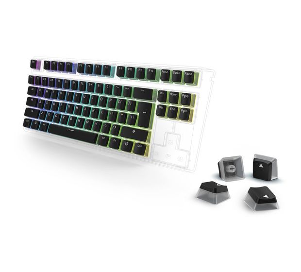 Urage PBT Pudding Keycap Tastatur (Schwarz, Durchscheinend) f&uuml;r 19,99 Euro