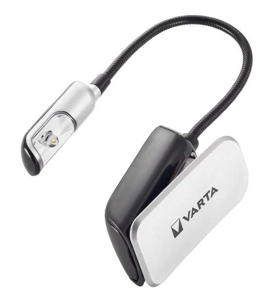 Varta Leselampe LED inkl. 2x CR2032 Batterien, Book Light, Klemmlampe, Leselicht für Buch, Tastatur, Tischleuchte für Notenständer f&uuml;r 9,99 Euro