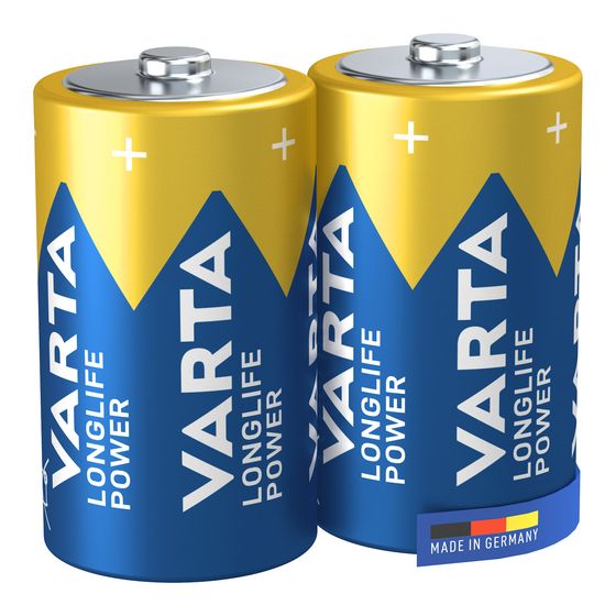 Varta Longlife Power Batterie D Alkali 1,5 V 2 Stück  (Blau/Gold) f&uuml;r 4,99 Euro
