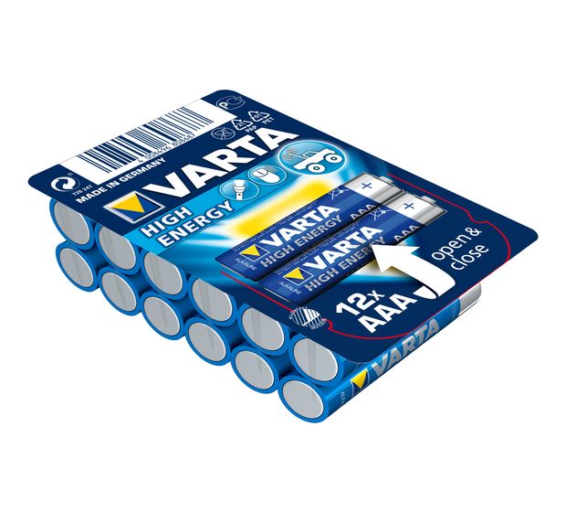 Varta Longlife Power Batterie AAA Alkali 1,5 V 12 Stück  (Blau) f&uuml;r 7,99 Euro