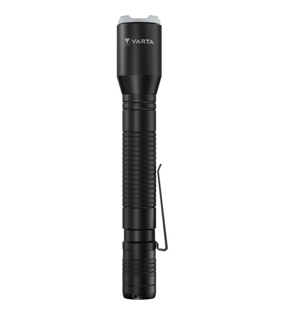 Varta Taschenlampe LED inkl. 2x AA Batterien, Aluminium Light F20 Pro Leuchte, Lampe mit drei Leuchtmodi, Taschenleuchte mit Aluminiumgehäuse, texturiertem Griff, stoßfest f&uuml;r 16,99 Euro