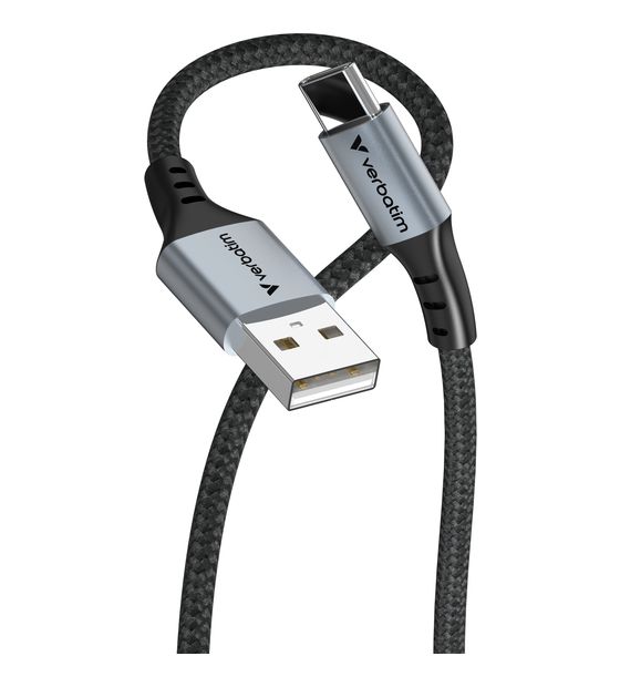Verbatim 31843 0,48 Gbit/s Stecker Rundkabel USB A auf USB C bis 18 W 1,2 m  (Schwarz) f&uuml;r 7,99 Euro