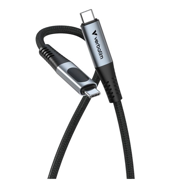 Verbatim 31848 0,48 Gbit/s Stecker Rundkabel USB C auf USB C bis 100 W 1,2 m  (Schwarz) f&uuml;r 12,99 Euro