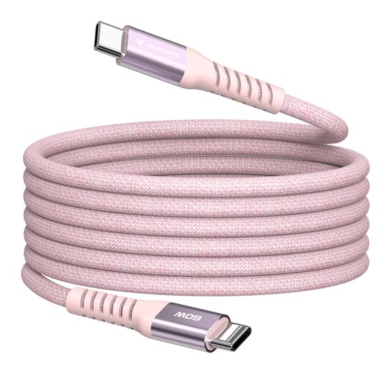 Verbatim 31853 0,48 Gbit/s Stecker Rundkabel USB C auf USB C bis 60 W 1,2 m  (Pink) f&uuml;r 11,99 Euro