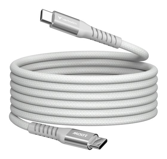 Verbatim 31854 0,48 Gbit/s Stecker Rundkabel USB C auf USB C bis 100 W 1,2 m  (Grau) f&uuml;r 11,99 Euro