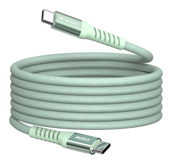 Verbatim 31855 0,48 Gbit/s Stecker Rundkabel USB C auf USB C bis 100 W 1,2 m  (Grün) f&uuml;r 13,99 Euro