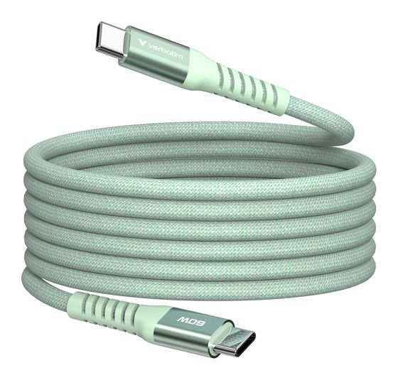 Verbatim 31864 0,48 Gbit/s Stecker Rundkabel USB C auf USB C bis 60 W 1,2 m  (Grün) f&uuml;r 11,99 Euro