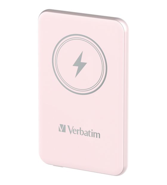 Verbatim Charge 'n' Go 5000 mAh Powerbank USB Typ-C Kabelloses Laden  (Pink) f&uuml;r 26,99 Euro