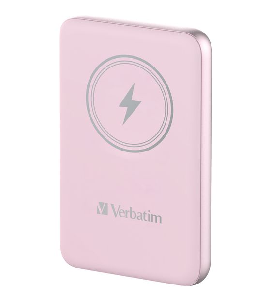 Verbatim Charge 'n' Go 10000 mAh Powerbank USB Typ-C Kabelloses Laden  (Pink) f&uuml;r 41,99 Euro