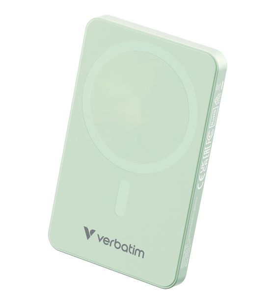 Verbatim Charge 'n' Go Essentials 5000 mAh Powerbank USB Typ-C Kabelloses Laden  (Grün) f&uuml;r 27,49 Euro