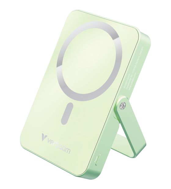 Verbatim Charge 'n' Go Magnetic Wireless 10000 mAh Powerbank USB Typ-C Kabelloses Laden  (Grün) f&uuml;r 35,49 Euro