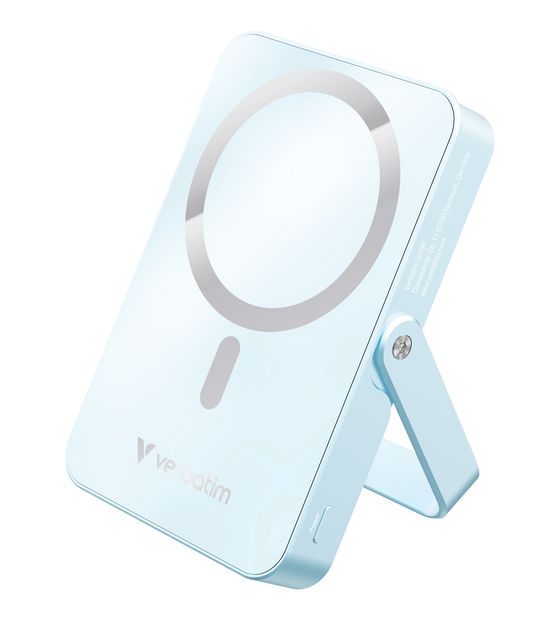 Verbatim Charge 'n' Go Magnetic Wireless 10000 mAh Powerbank USB Typ-C Kabelloses Laden  (Blau) f&uuml;r 38,99 Euro