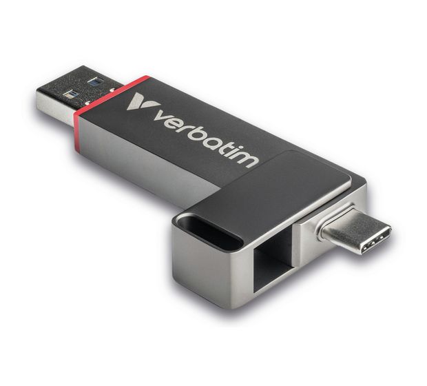 Verbatim Dual QuickStick USB Type-A / USB Type-C Stick 256 GB  (Grau) f&uuml;r 59,99 Euro