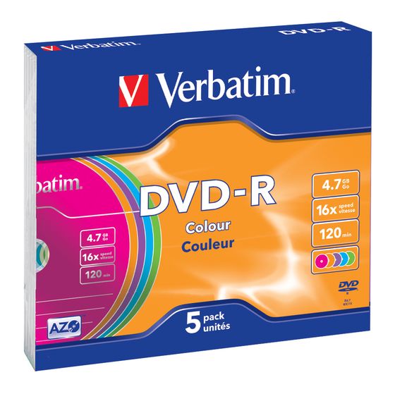 Verbatim DVD-R Colour f&uuml;r 3,99 Euro