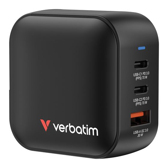 Verbatim Mini GaN Charger 70W f&uuml;r 32,99 Euro