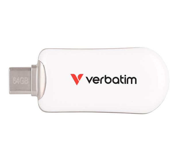 Verbatim Plectra USB Typ-C Stick 64 GB  (Weiß) f&uuml;r 13,99 Euro