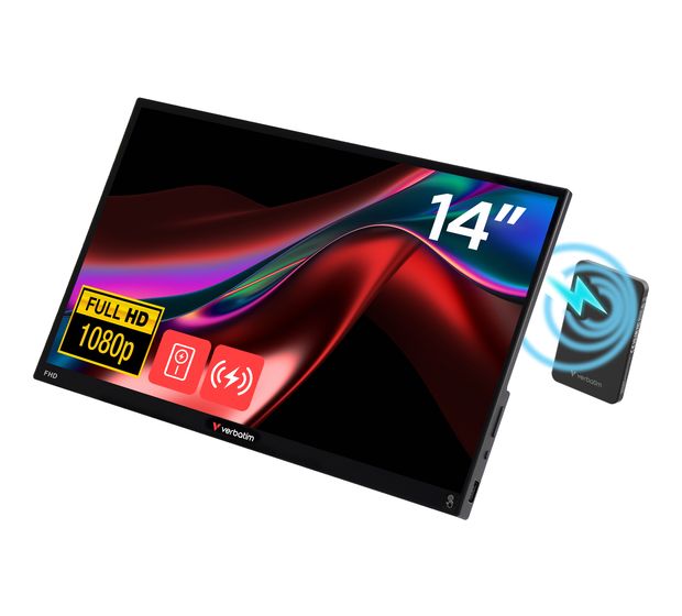Verbatim PMT-14 Full HD Monitor 35,6 cm (14 Zoll) 16:9 6 ms  (Schwarz) f&uuml;r 169,99 Euro