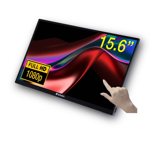 Verbatim PMT-15 Full HD Monitor 39,6 cm (15.6 Zoll) 16:9 6 ms 250 cd/m²  (Schwarz) f&uuml;r 194,99 Euro