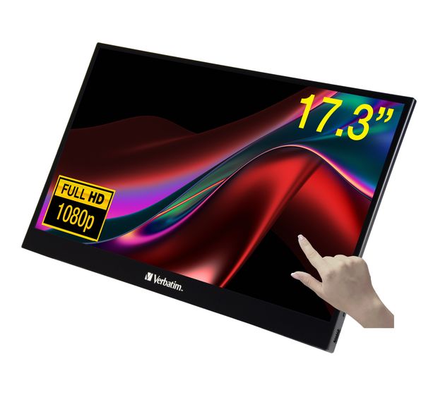 Verbatim PMT-17 Full HD Monitor 43,9 cm (17.3 Zoll) 16:9 6 ms 300 cd/m²  (Schwarz) f&uuml;r 315,00 Euro