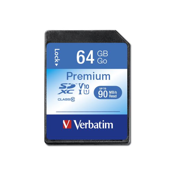 Verbatim Premium SDXC Speicherkarte 64 GB Klasse 10 f&uuml;r 13,99 Euro