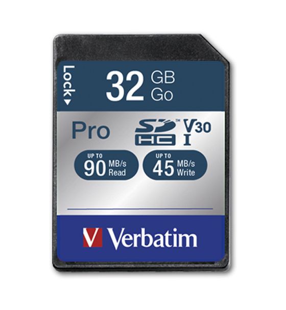 Verbatim Pro SDHC Speicherkarte 32 GB Klasse 10 f&uuml;r 10,99 Euro