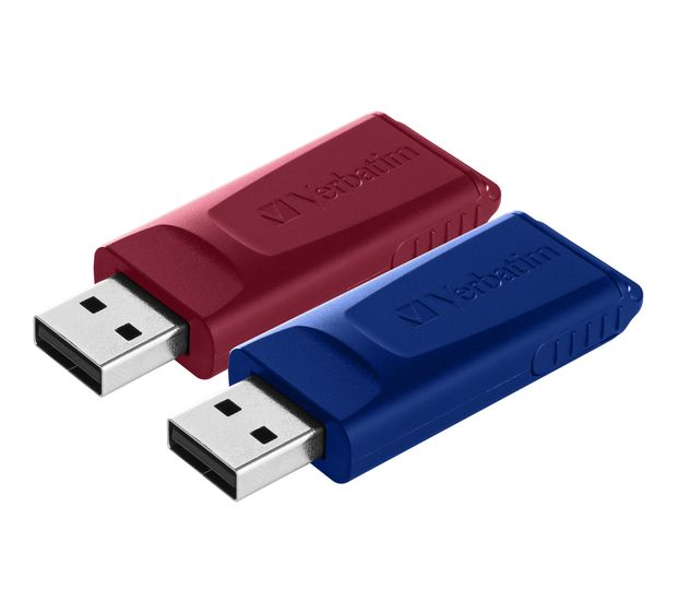 Verbatim Slider USB Typ-A Stick 32 GB  (Blau, Rot) f&uuml;r 12,99 Euro