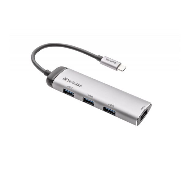 Verbatim USB-C Multiport-Hub 4-Port USB 3.2 Gen 1 f&uuml;r 7,00 Euro