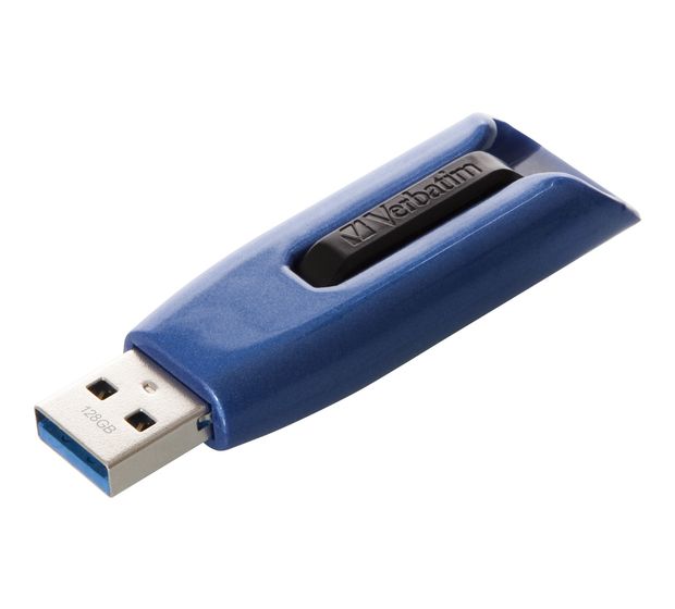 Verbatim V3 MAX USB Typ-A Stick 128 GB  (Schwarz, Blau) f&uuml;r 34,99 Euro