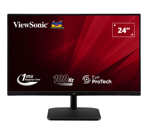Viewsonic VA2432-H-2 Full HD Monitor 61 cm (24 Zoll) 16:9 1 ms 250 cd/m²  (Schwarz) f&uuml;r 114,99 Euro