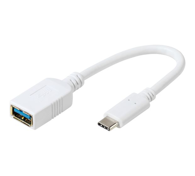 Vivanco 37559 5 Gbit/s Buchse USB A auf USB C Stecker 0,1 m  (Weiß) f&uuml;r 9,99 Euro